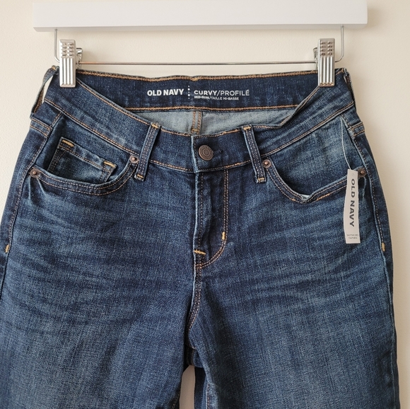NWT Old Navy Curvy Mid Rise Jeans Size 0 - Picture 5 of 13